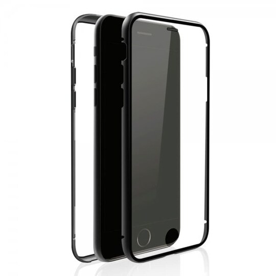Black Rock iPhone 7/8/SE Cover 360° Real Glass Case Sort Transparent |  Elgiganten
