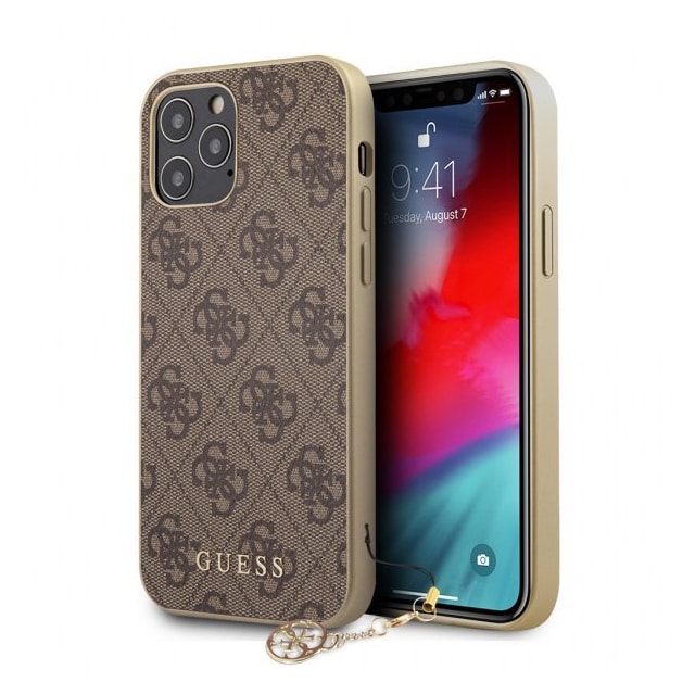 Guess iPhone 12/iPhone 12 Pro Cover 4G Charms Brun