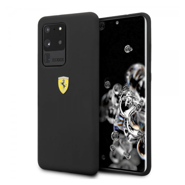 Ferrari Samsung Galaxy S20 Ultra Cover med Logo Sort