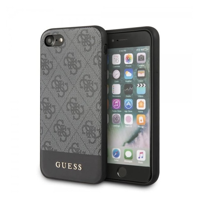 Guess iPhone 7/8/SE Cover Stripe Cover Grå