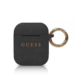 Guess AirPods (1/2) Cover med Logo Sort