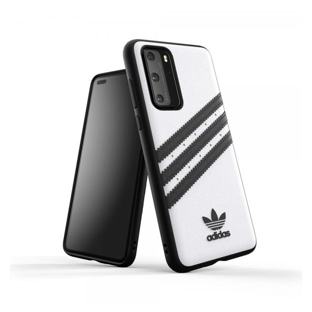 Adidas Huawei P40 Cover OR 3 Stripes Snap Case Hvid Sort