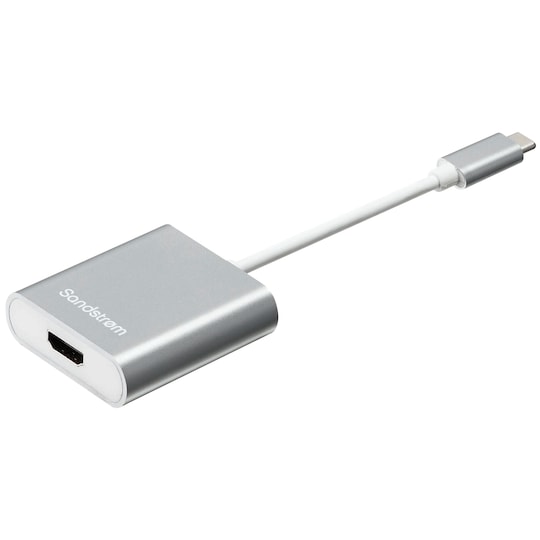 Sandstrøm USB-C til HDMI adapter (sølv) | Elgiganten