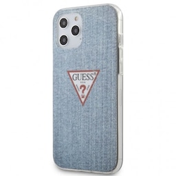 Guess iPhone 12 Pro Max Cover Denim Triangle Lyseblå