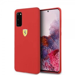 Ferrari Samsung Galaxy S20 Cover med Logo Rød