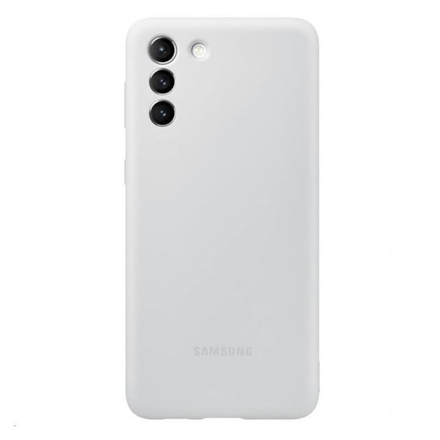 Samsung Original Galaxy S21 Cover Silicone Cover Lysegrå