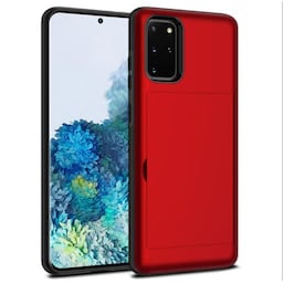 Samsung S20 Plus cover med kortspor Rød