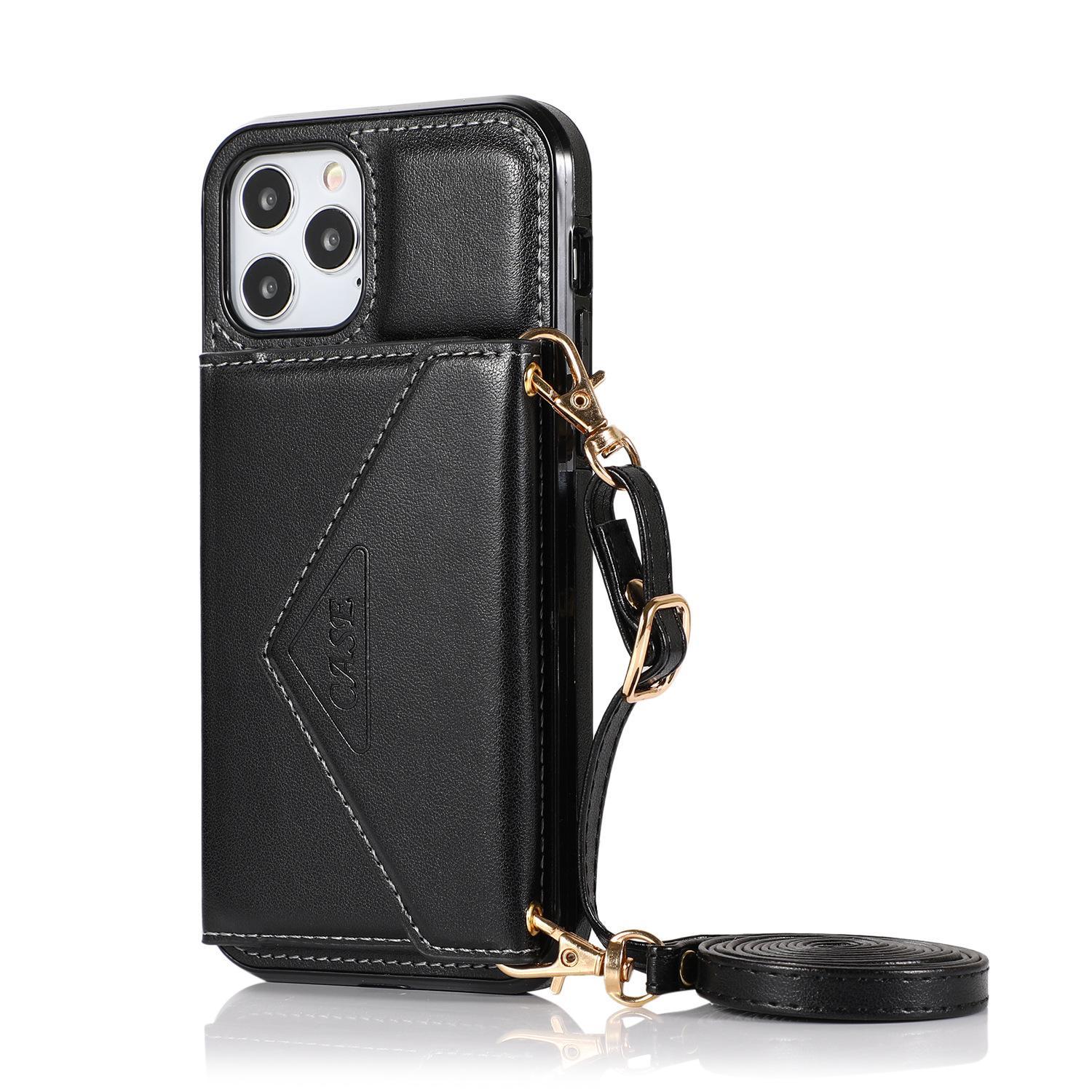 iPhone 12 Pro Max cover pung taske PU læder sort | Elgiganten