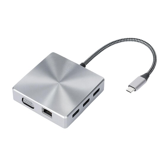 USB-C Hub Multiport-adapter 10-i-1-stik grå | Elgiganten