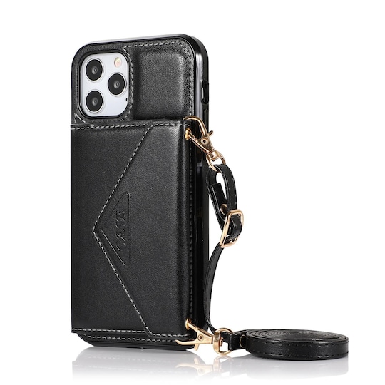 iPhone 12/12 Pro taske taske PU læder sort | Elgiganten