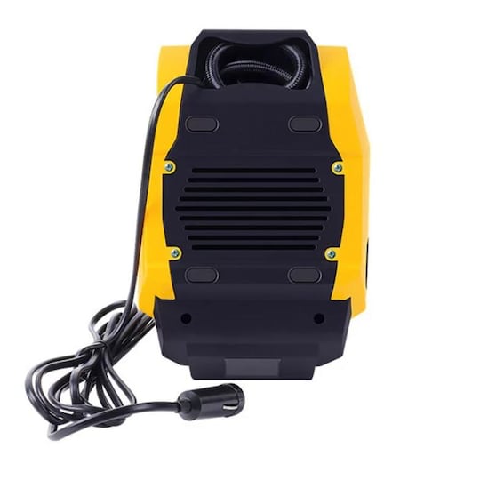Bærbar 12V kompressor med digital berøringsskærm - Sort / gul