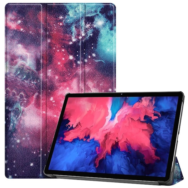 Trefoldet stativdæksel til Lenovo Tab P11/P11 Plus - Starry Sky