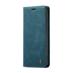 CASEME Retro tegnebog taske til Samsung Galaxy S21 Ultra Blå