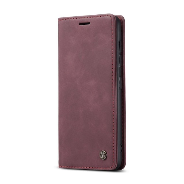 CASEME Retro tegnebog taske til Samsung Galaxy S21 Ultra Vinrød