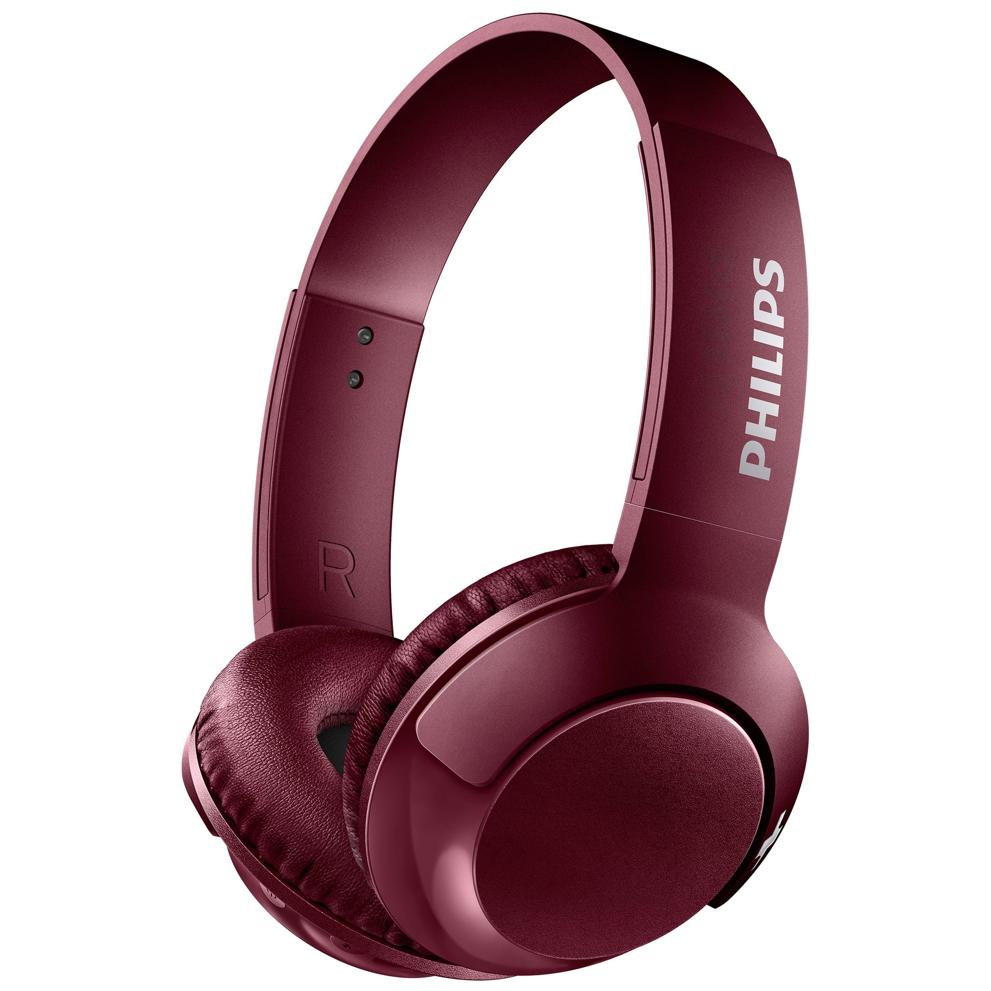 Philips Bass+ trådløse on-ear hovedtelefoner - rød | Elgiganten