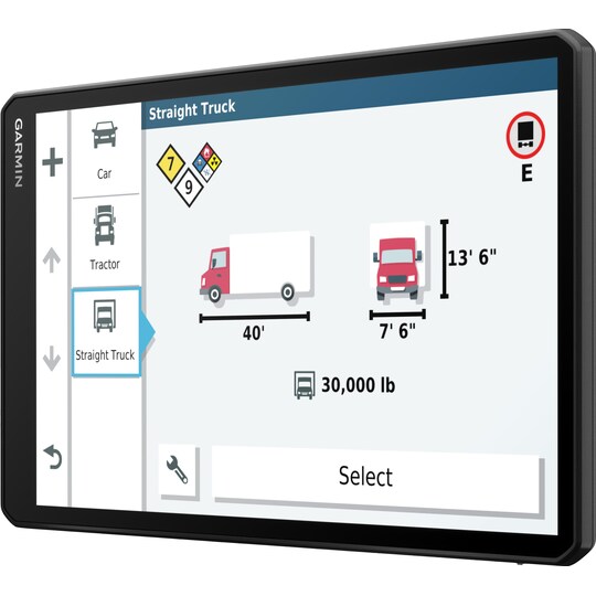 Garmin Dezl LGV1000 GPS til lastbil (sort) | Elgiganten