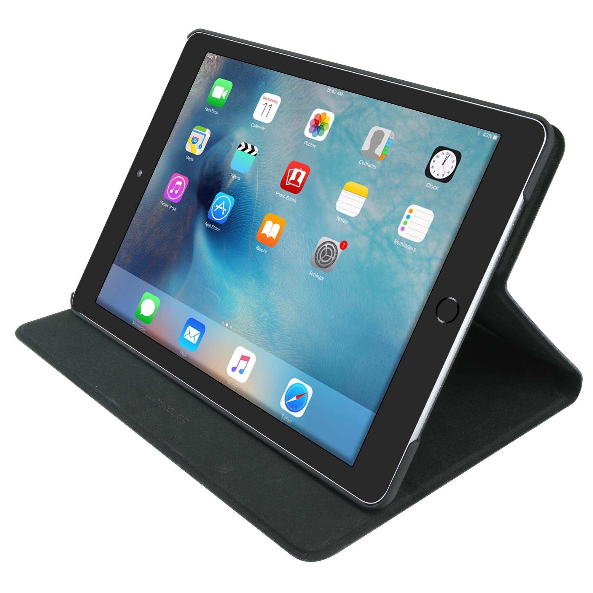Sandstrøm læder etui til iPad Air 2/Pro 9.7 - sort - iPad og tablet tilbehør  - Elgiganten