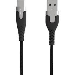 Gear USB-A til USB-C 2.0 Pro-klasse kabel 1,5m (sort)