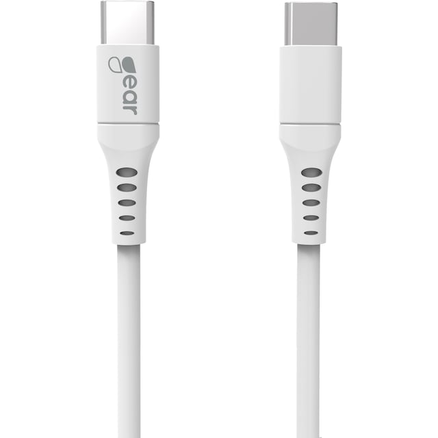 Gear USB-C til USB-C 2.0 kabel 1m (hvid)