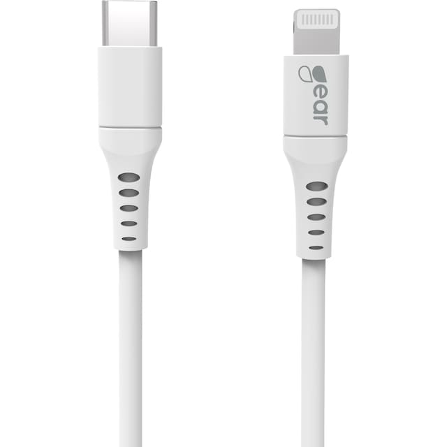 Gear USB-C til Lightning MFi kabel 1m (hvid)