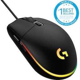 Logitech G203 Lightsync gaming mus (sort)