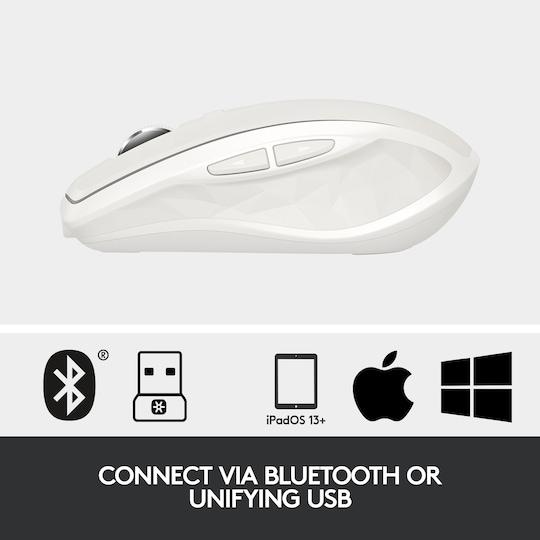 Logitech MX Anywhere 2S trådløs mus (lysegrå) | Elgiganten