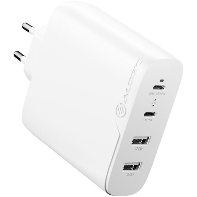 ALOGIC Rapid Power 4-port 100W GaN vægoplader + 2m USB-C kabel