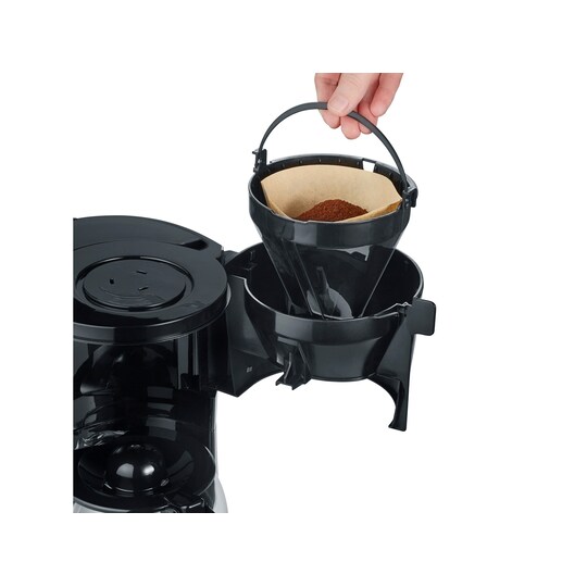 Severin Kaffemaskine m. timer 1000 watt Sort/stål | Elgiganten