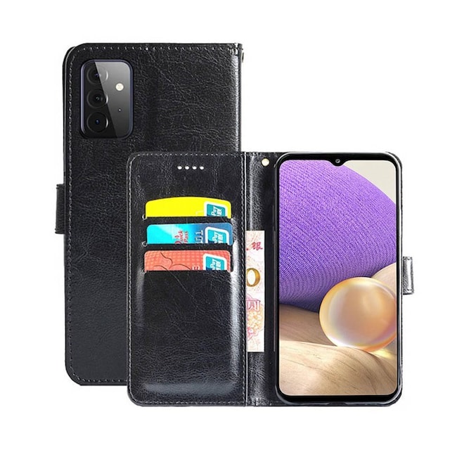 Wallet Cover 3-kort Samsung Galaxy A32 5G  - sort