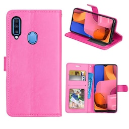 Mobil tegnebog 3-kort Samsung Galaxy A20s  - lyserød