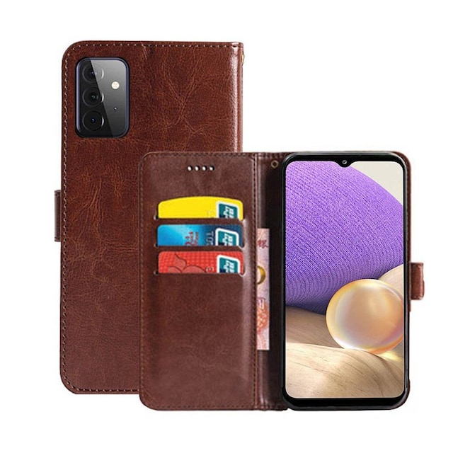 Wallet Cover 3-kort Samsung Galaxy A32 5G  - brun