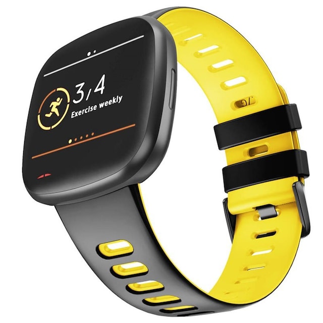 Twin Sport Armbånd Fitbit Sense - Sort/gul
