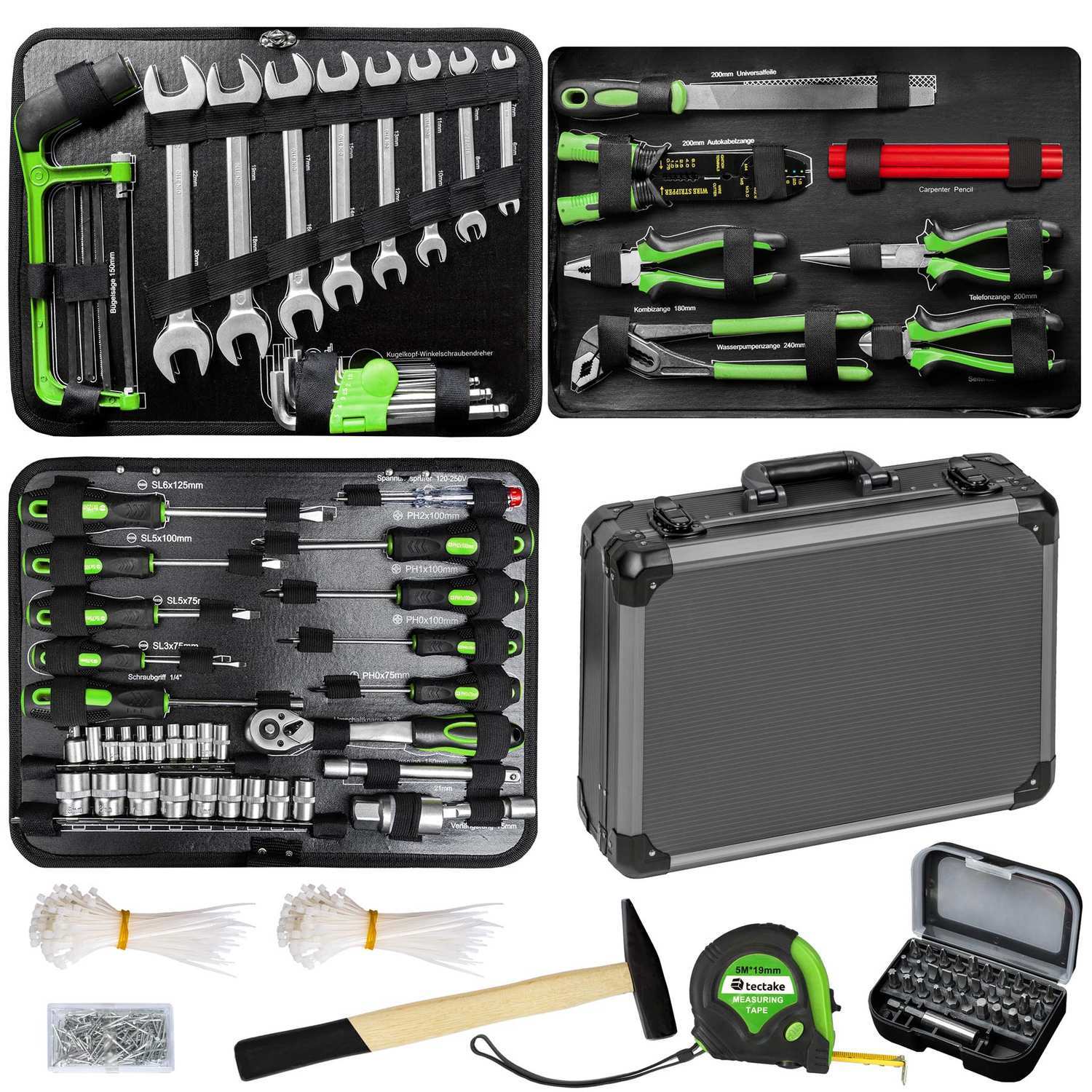 Værktøjskuffert / Værktøjskasse med 500 dele - grå | Elgiganten