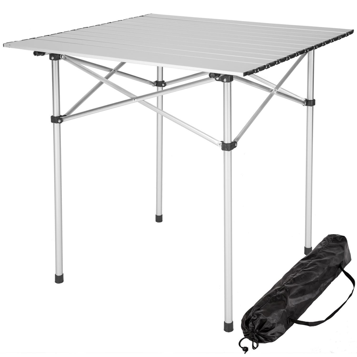 Campingbord Aluminium 70x70x70cm foldbar - grå | Elgiganten