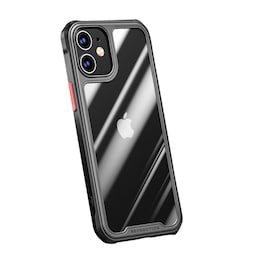 IPAKY PC + TPU Hybrid Taske til iPhone 12/12 Pro - Sort