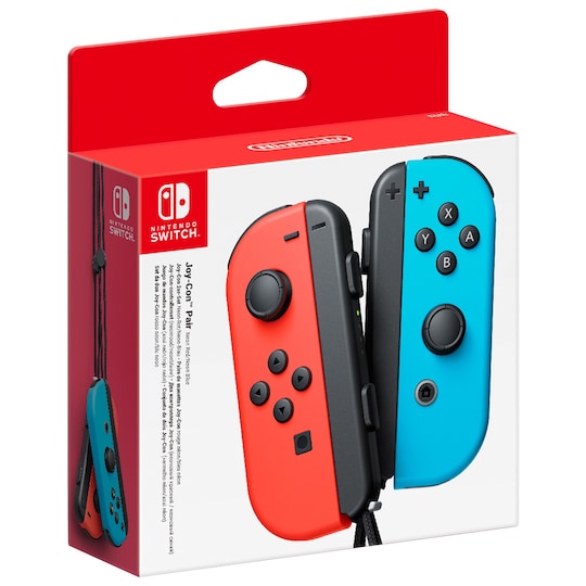 pubertet Flipper radium Nintendo Switch Joy-Con controller par - neon rød + blå | Elgiganten