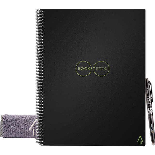 Rocketbook Core Letter genanvendelig notesbog A4 (infinity black)