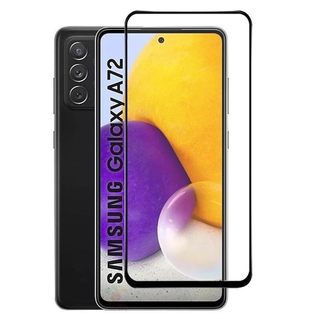SKALO Samsung A72 FULL-FIT Hærdet Glas Skærmbeskyttelse