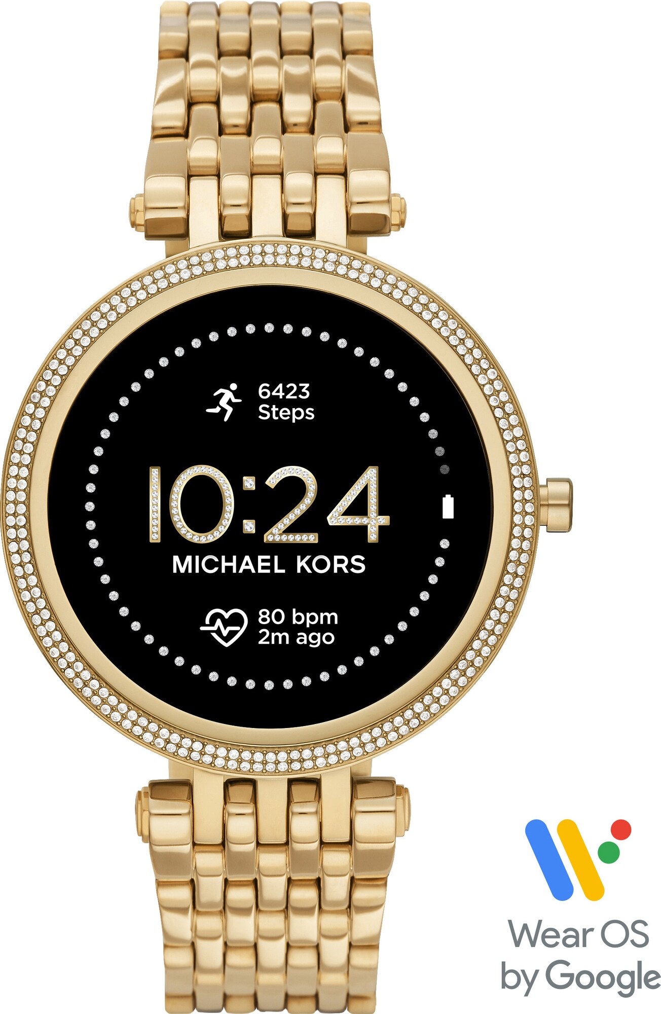 Michael Kors Gen 5E Darci 43mm smartwatch i rustfrit stål (pavé gold) |  Elgiganten