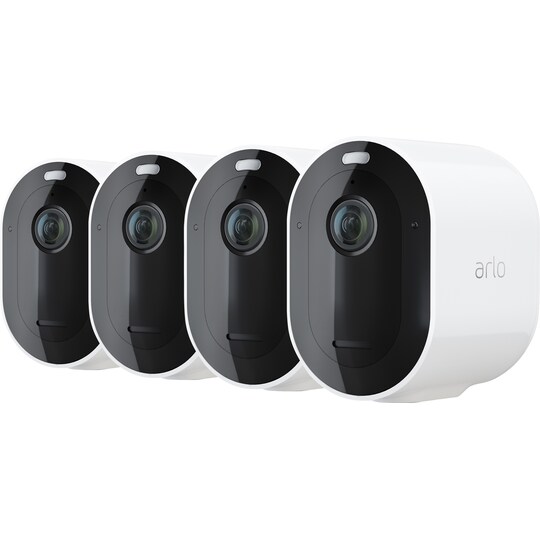 Arlo Pro 4 trådløst 2K QHD kamera 4-pak (hvid) | Elgiganten