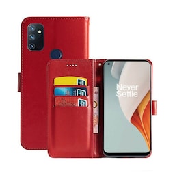 Wallet Cover 3-kort OnePlus Nord N100  - rød