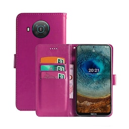 Wallet Cover 3-kort Nokia X10  - lyserød
