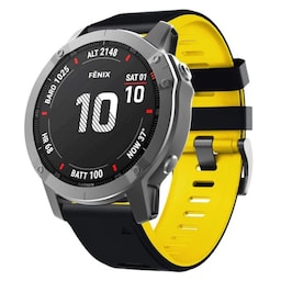 Twin Sport Armbånd Garmin Fenix 6X - Sort/gul