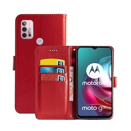 Wallet Cover 3-kort Motorola Moto G30  - rød