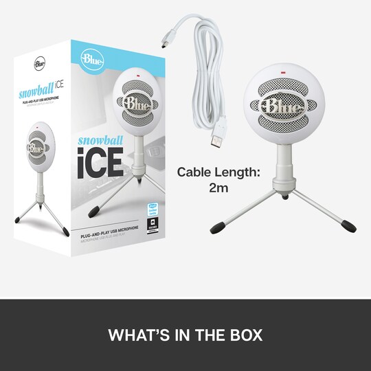 Blue Microphones Snowball iCE USB-mikrofon - hvid | Elgiganten