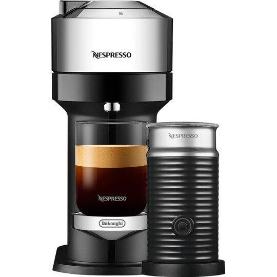 NESPRESSO® Vertuo Next kaffemaskine fra DeLonghi, Pure Chrome | Elgiganten