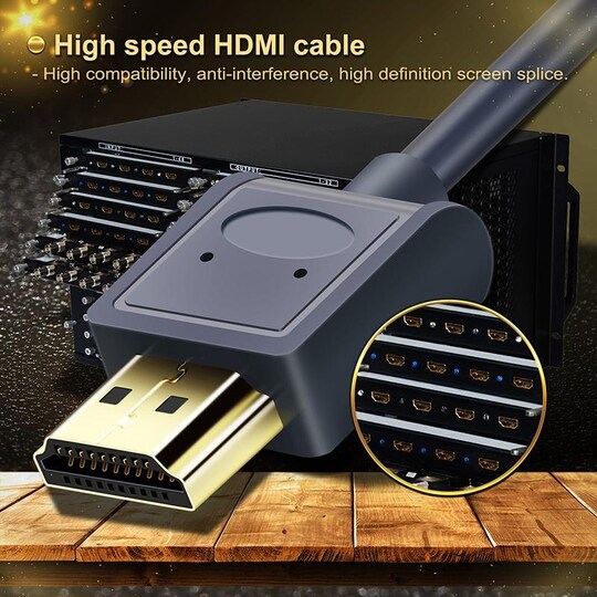 NÖRDIC tynde kabel High Speed ​​HDMI med Ethernet HDMI 2.0 4K60Hz 18Gbps HDCP  2.2 HDR 1m | Elgiganten