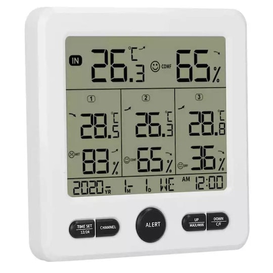 Trådløst termometer og indendørs / udendørs hygrometer | Elgiganten