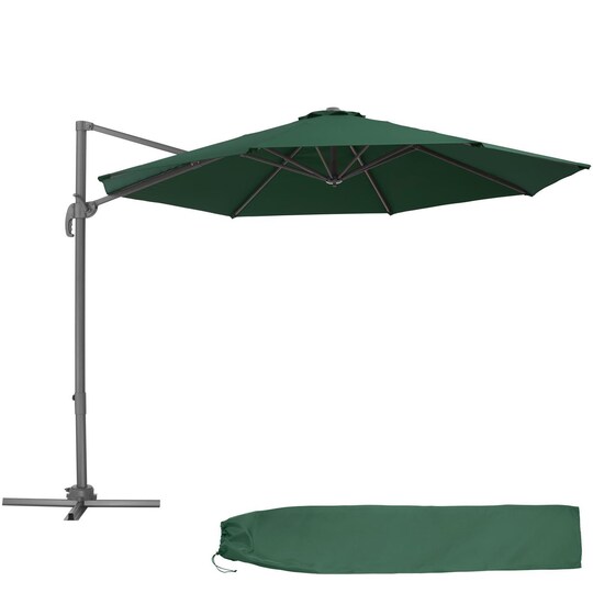 Parasol Daria med overtræk 300cm - grøn | Elgiganten