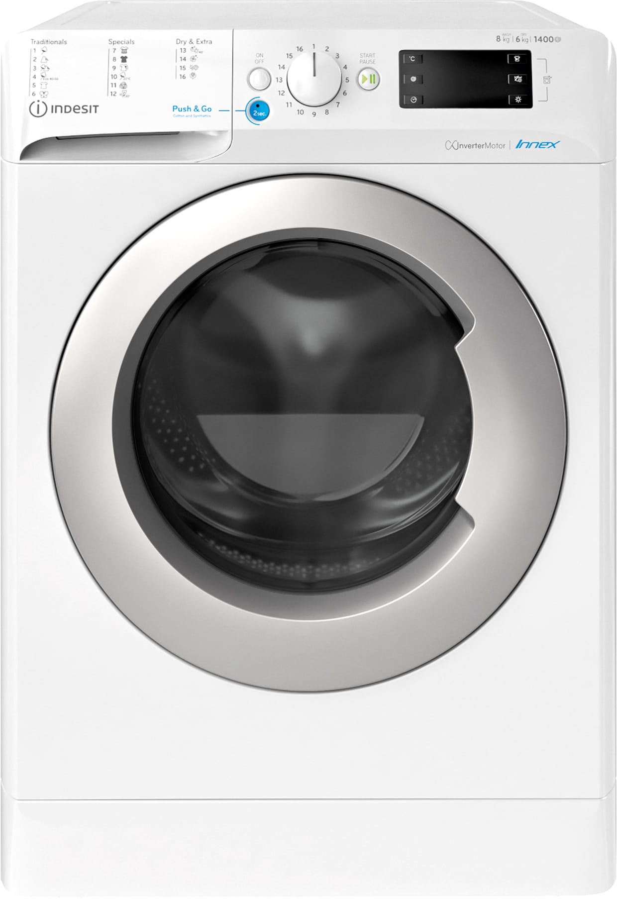 Indesit vaskemaskine/tørretumbler BDE861483XWS | Elgiganten